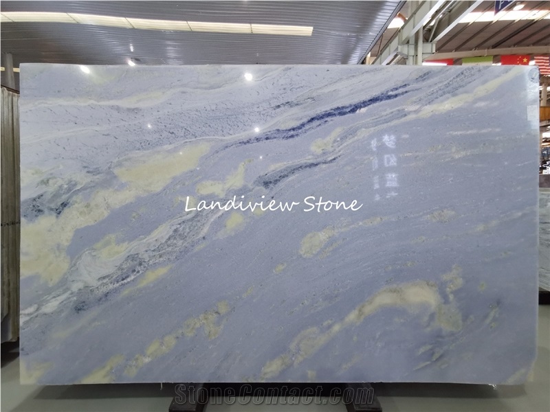 Azul Cielo Marble Arabesce Sky Blue Marble Tiles