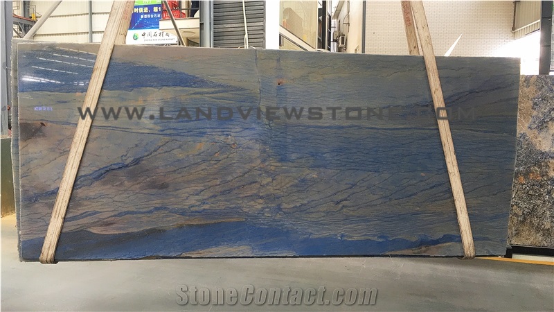 Azul Macaubas Slab, Fancy Blue Quartzite Slab Tile