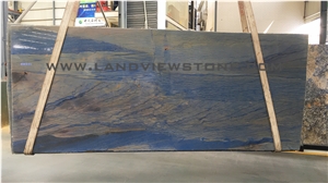 Azul Macaubas Slab, Fancy Blue Quartzite Slab Tile