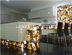 Brazil Agate Backlit Semi Precious Stone Countertop