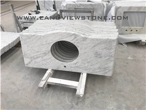 Carrara White Vanity Top, White Marble Bath Top Carrara White Vanity Top, White Marble Bath Top