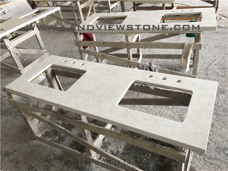 Carrara White Vanity Top, White Marble Bath Top