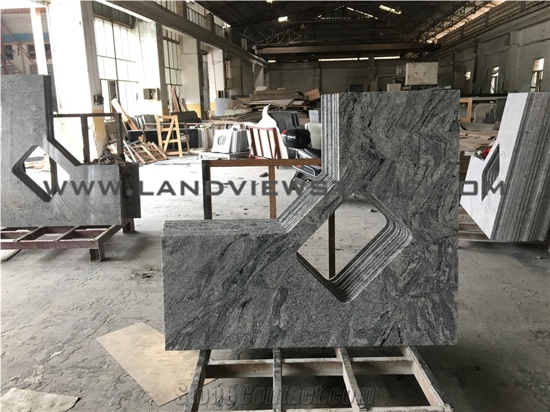 China Viscont White Wavy Granite Countertop