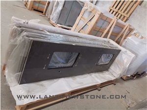 Dark Grey Mirror Vanity Top, Quartz Vanit Tops