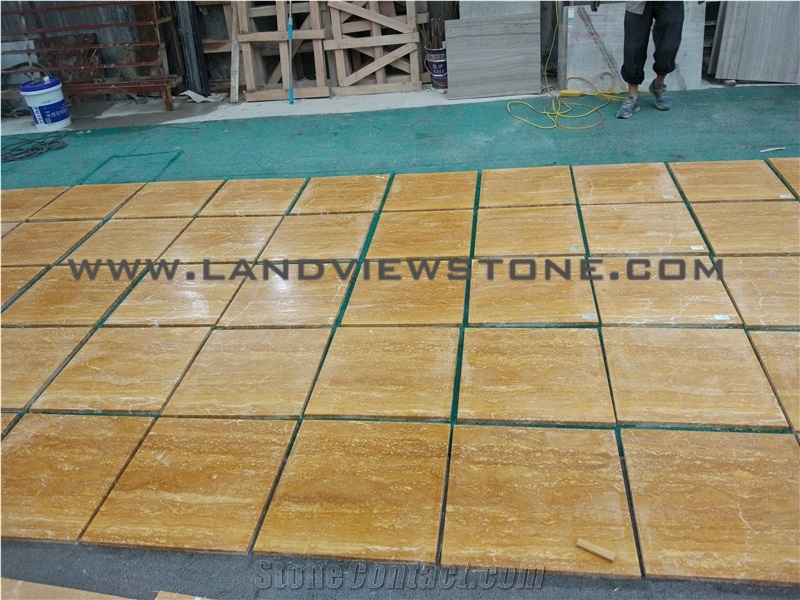 Golden Travertine Tiles, Gold Travertine Tile