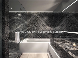 Kenya Black Marble Antico Black Wood Marble Slabs