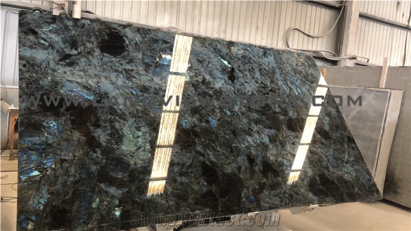 Lemurian Blue Granite Slab, Labradorite Blue Tiles
