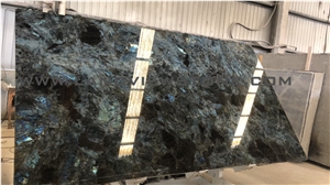 Lemurian Blue Granite Slab, Labradorite Blue Tiles