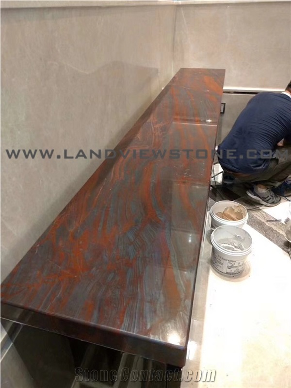 Magma Iron Red Granite Slabs