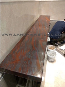 Magma Iron Red Granite Slabs