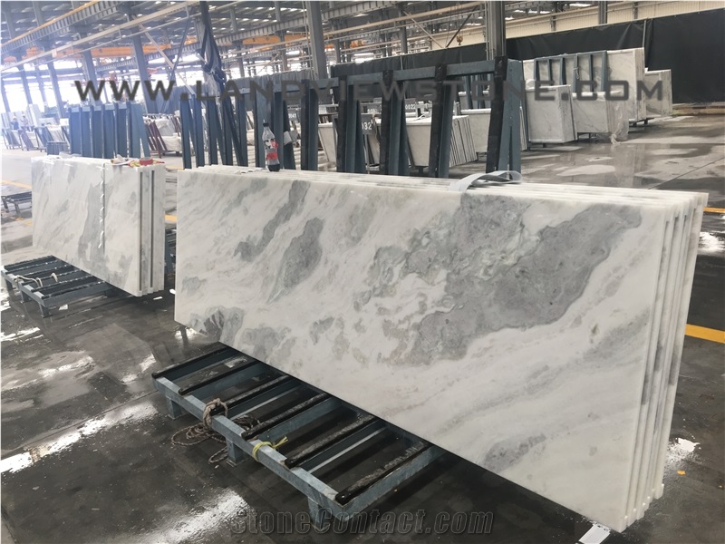 Namib Fantasy Vanity Top, Namibia White Marble Top
