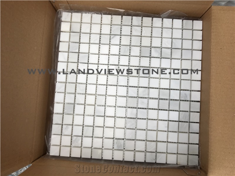Oriental White Mosaic Tiles, White Marble Mosaic