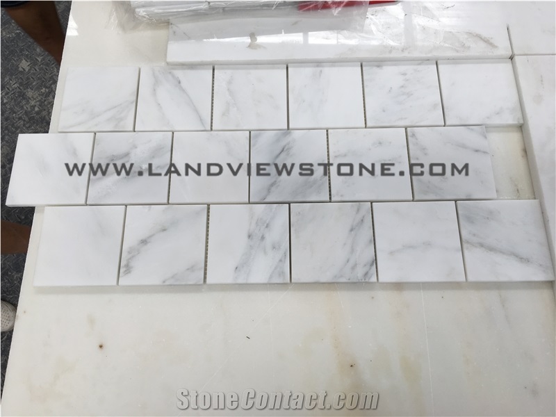 Oriental White Mosaic Tiles, White Marble Mosaic
