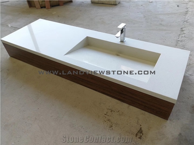 Pale White Vanity Top, Aftifical Stone Bath Tops