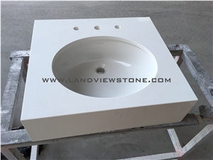 Pale White Vanity Top, Aftifical Stone Bath Tops