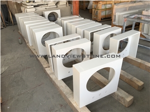 Pale White Vanity Top, Aftifical Stone Bath Tops