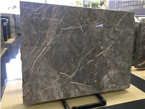 Pascal Grey Marble Slab, Fior Di Pesco Emperador