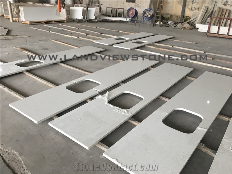Pure White Artificial Stone Vanity Tops Cheap