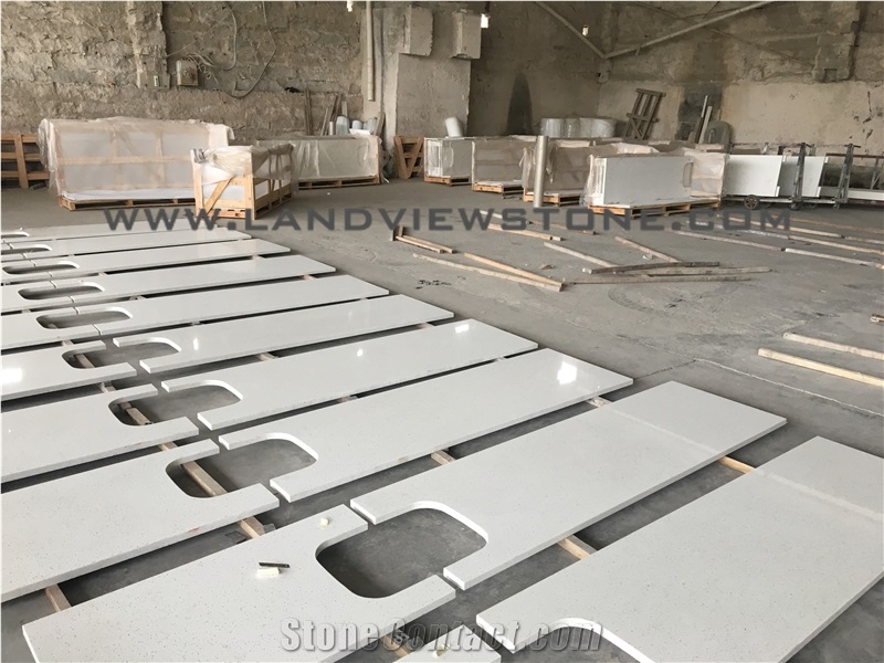 Pure White Artificial Stone Vanity Tops Cheap