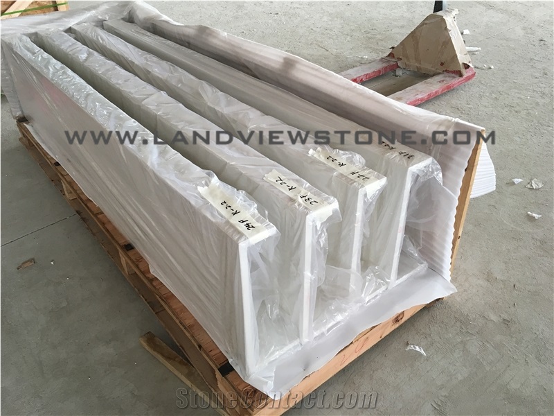 Pure White Artificial Stone Vanity Tops Cheap
