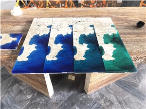 Tavertine Resin Table Top, Creative Stone Desk Top