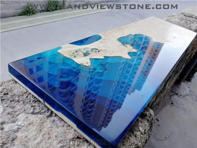 Tavertine Resin Table Top, Creative Stone Desk Top