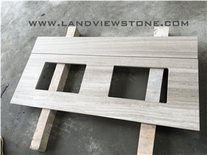 White Marble Vanity Top, Double Sink Vanity