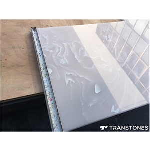 Backlit Artificial Pink Onyx Sheet for Bar Top