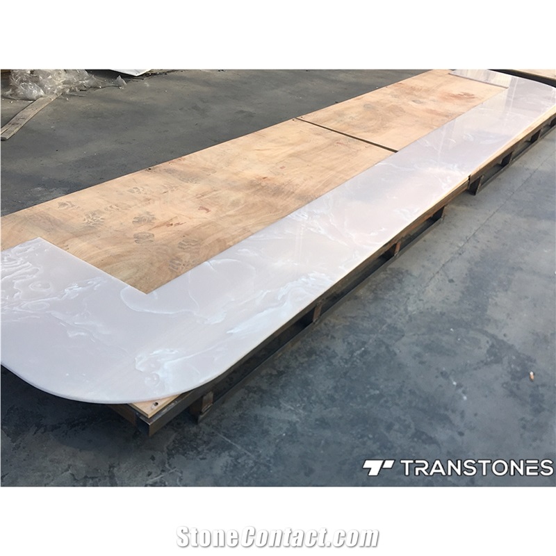 Backlit Artificial Pink Onyx Sheet for Bar Top