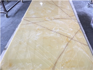 Backlit Translucnt Wall Panel Yellow Wall Sheet