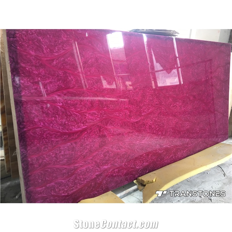 Pink Pearl Artificial Stone Interior Decor Panels