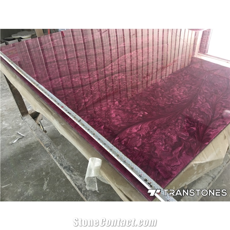 Pink Pearl Artificial Stone Interior Decor Panels