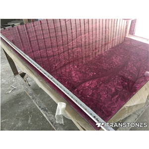 Pink Pearl Artificial Stone Interior Decor Panels