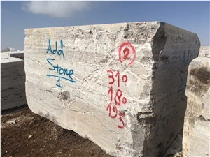Silver Travertine, Iran Grey Travertine Block