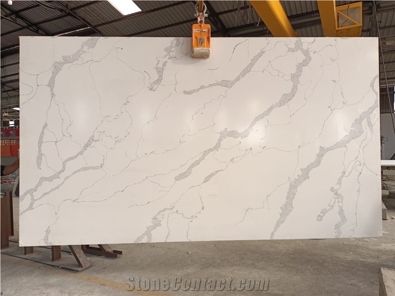 Calcutta White Quartz Slabs