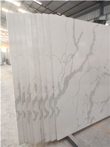Calcutta White Quartz Slabs