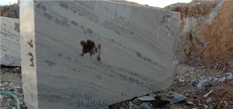 Glacier White/Grey Marble Blocks