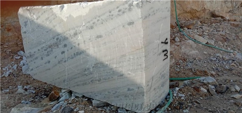 Glacier White/Grey Marble Blocks