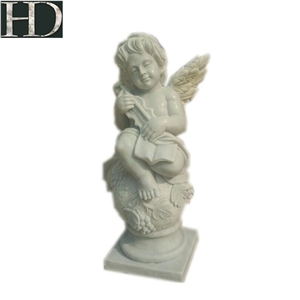 Handcarved Art Sculpture Stone Angel Statue Bust