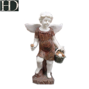Handcarved Art Sculpture Stone Angel Statue Bust