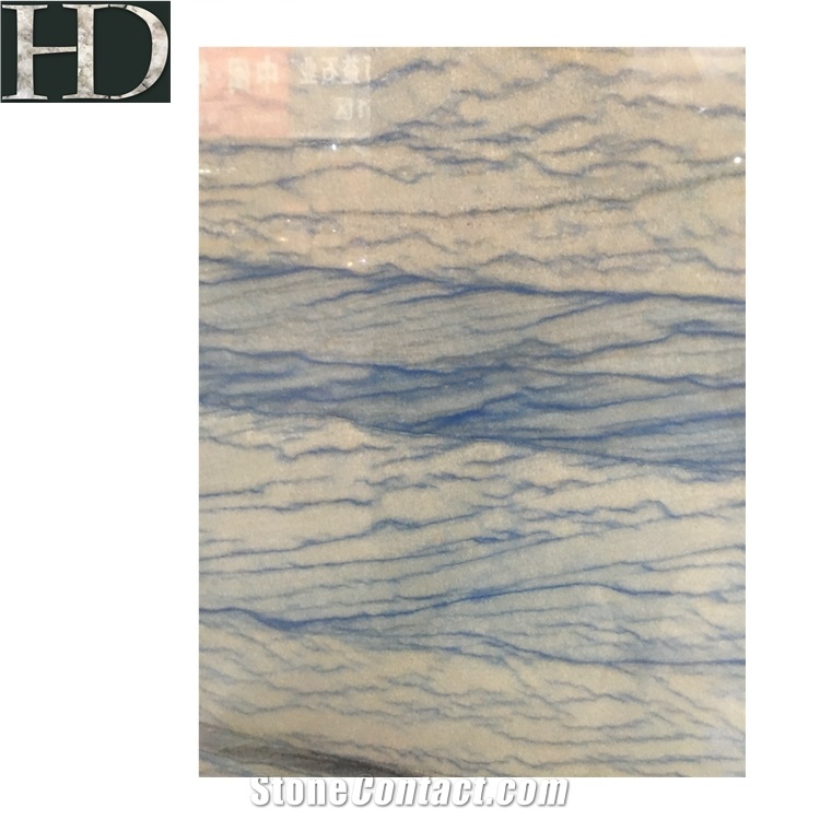 Polished Grand Skylight Blue Marble Stone Slab