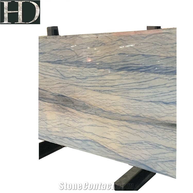 Polished Grand Skylight Blue Marble Stone Slab