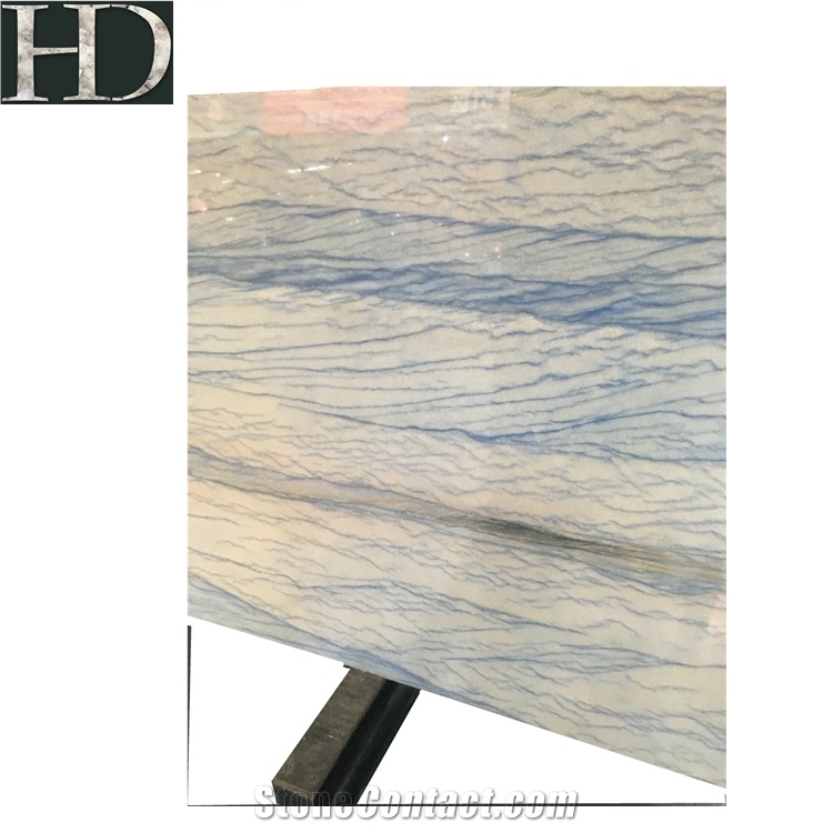 Polished Grand Skylight Blue Marble Stone Slab