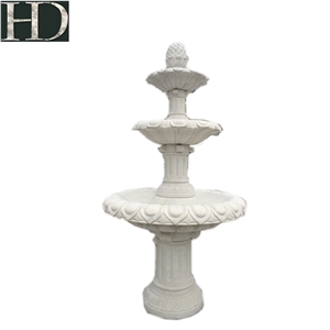 White Jade Marble Carving Outdoor Water Fountain