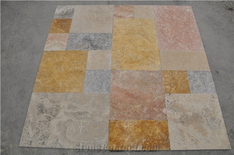 Multicolor Travertine Tiles