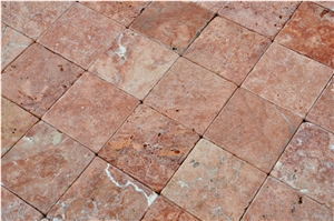 Red Travertine Tiles, Pink Travertine Tiles