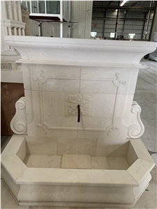 French Beige Limestone Fountain