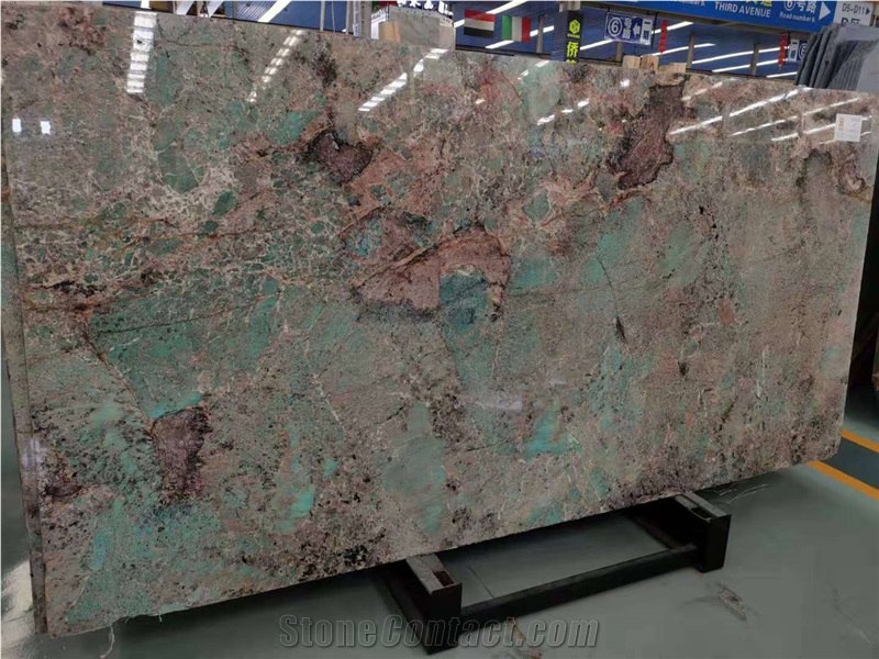 Amazonita Slabs Granite Brazil Green Wall Tiles