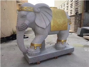 G606 Granite Elephant Sculpture Outdoor Statues