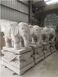 G682 Granite Elephant Sculpture Outdoor Statues